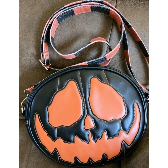 pumpkin kult Handbags - Vintage Halloween Spooky Bag Rare Goth Horror Purse Y2K Grunge Aesthetic